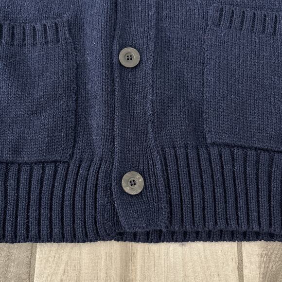 Corridor New York Navy Blue Cardigan Baby Alpaca & Merino Wool Size Large - Picture 4 of 12